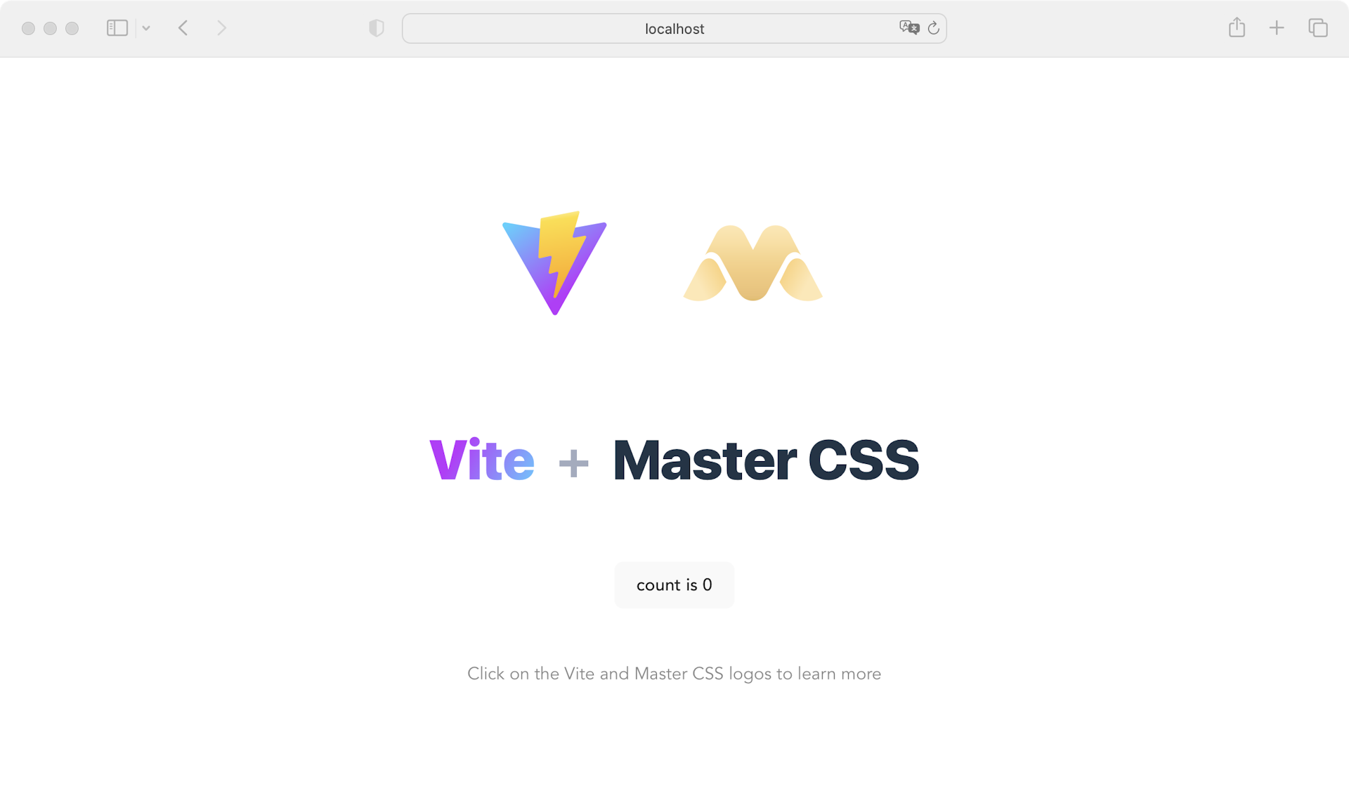 Vite and Master CSS