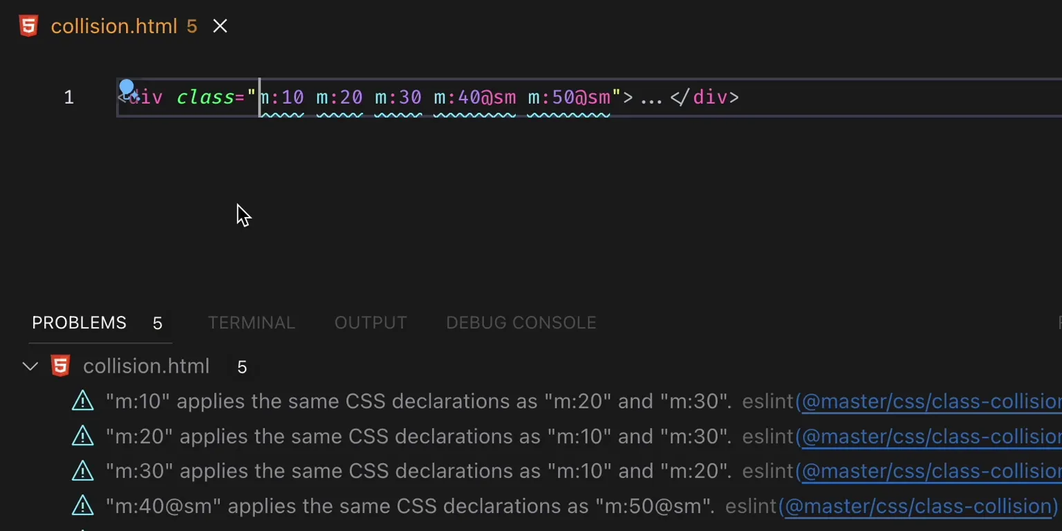 Class collision detection