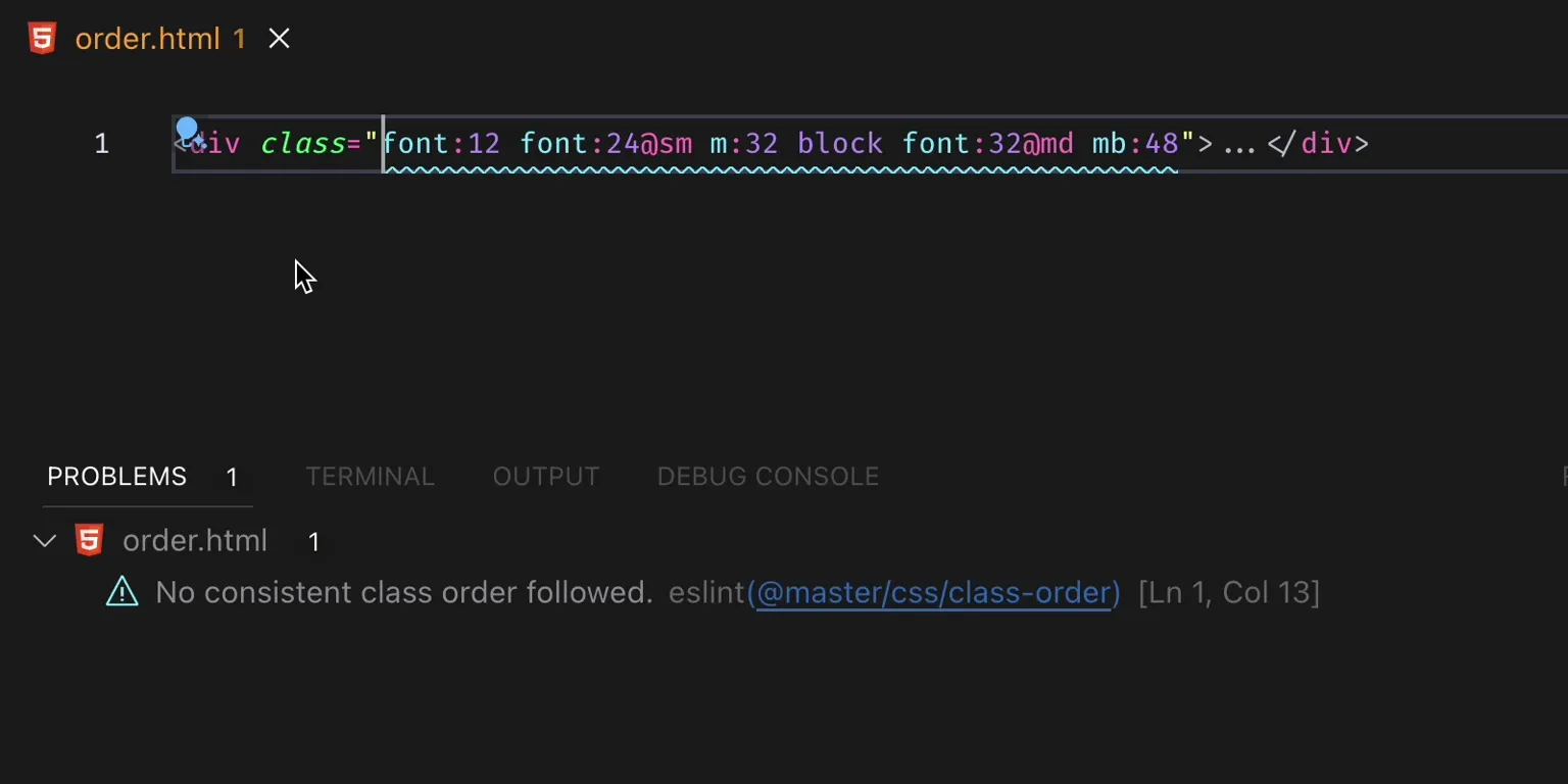 Consistent class order